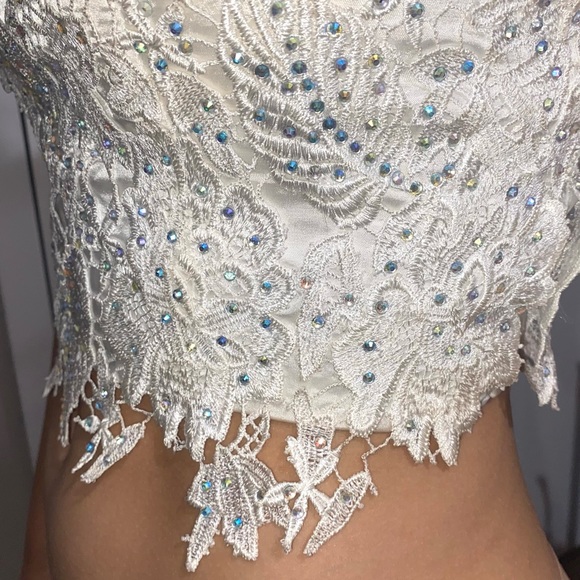 Dave & Johnny Formal 2-Piece Red & White Dress Sz 7/8 - Picture 7 of 16